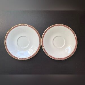 Pair of porcelain saucers